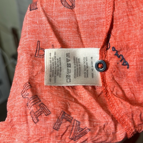 Anthropologie Paris London Milan red button up blouse size 0 - Picture 3 of 7